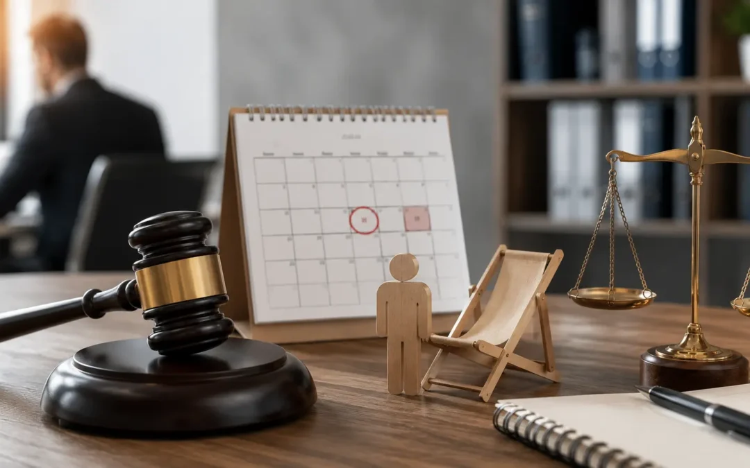 Imagen realista sobre derecho laboral y compensación cuando un festivo coincide con el descanso semanal.